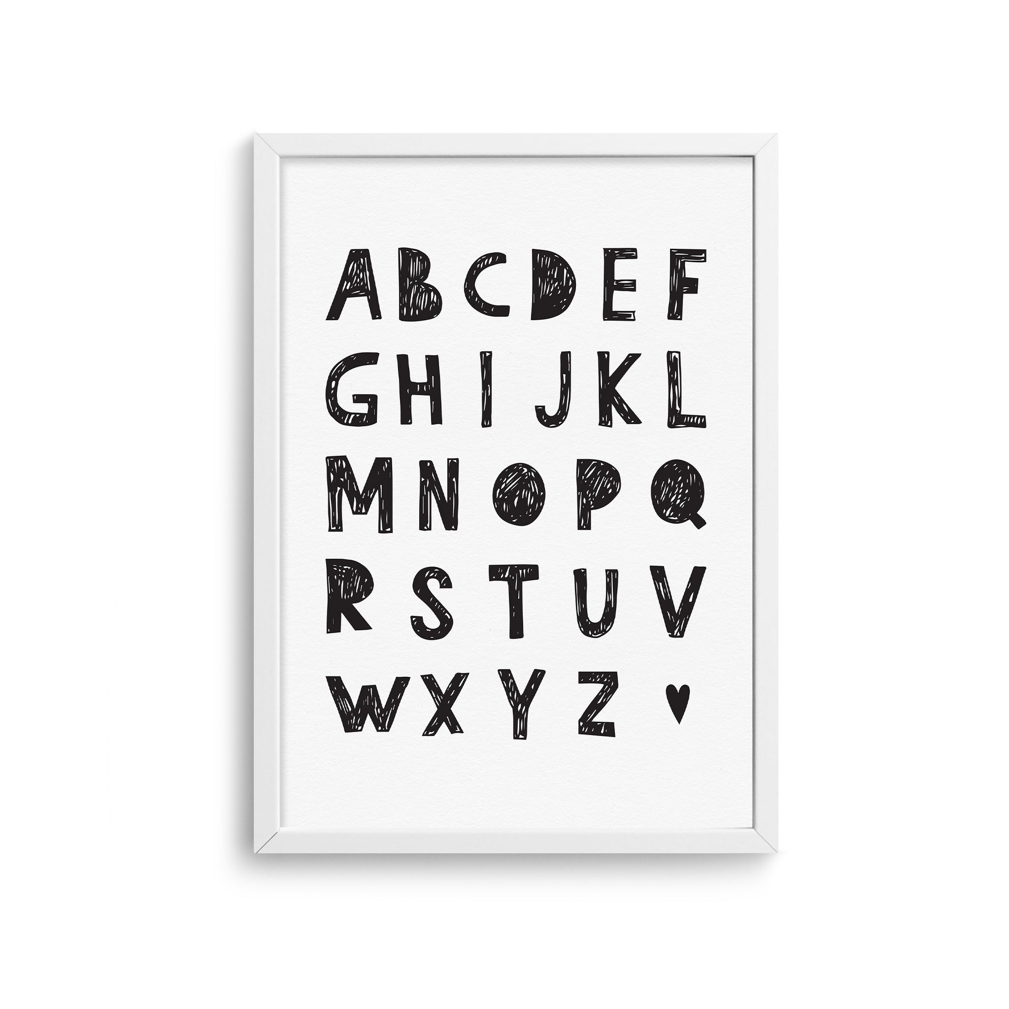 Black and White Poster Letters