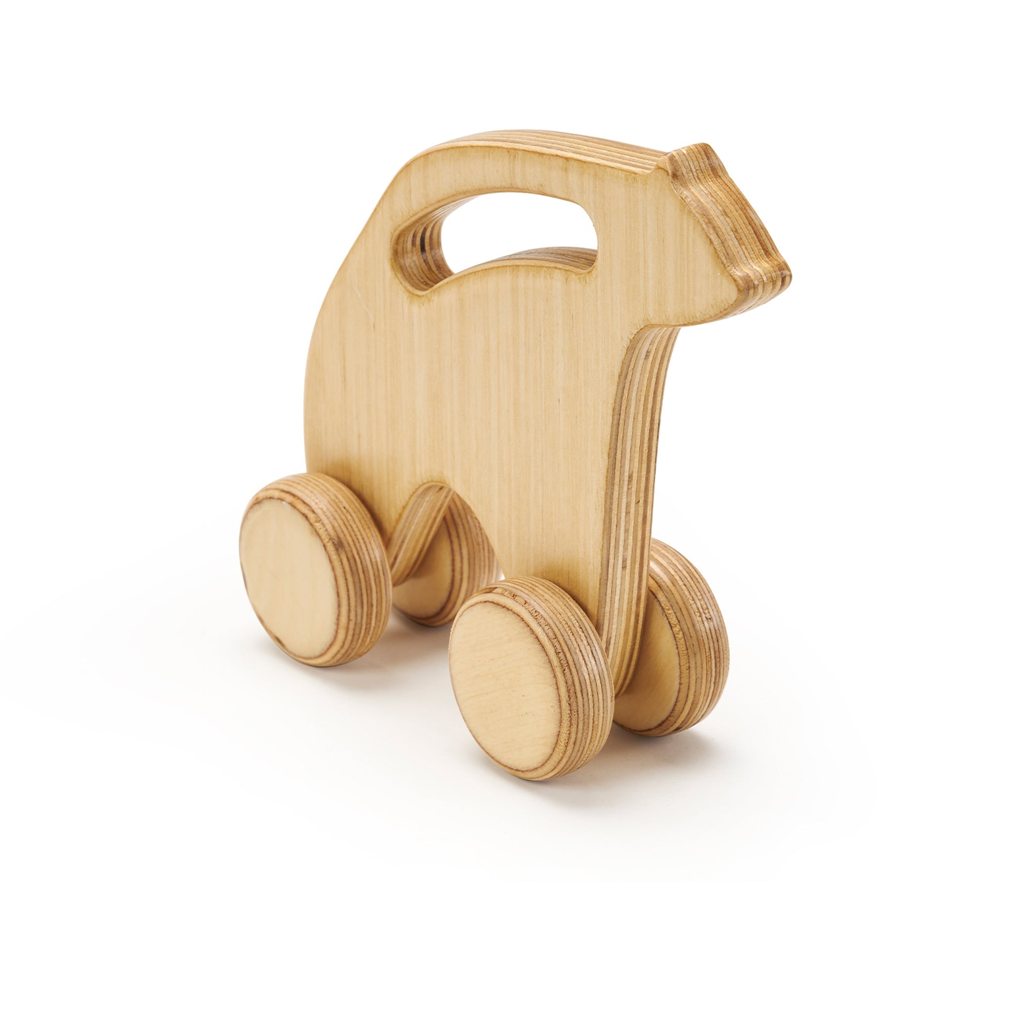 Polar Bear Wheel Wooden Toy