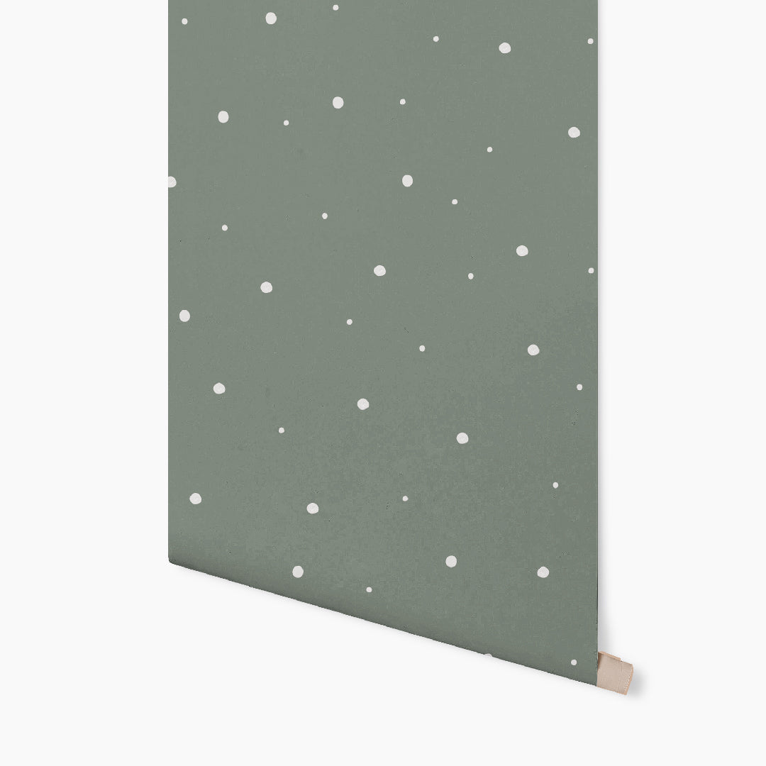 Watercolor Polka Dot White Wallpaper GAE126