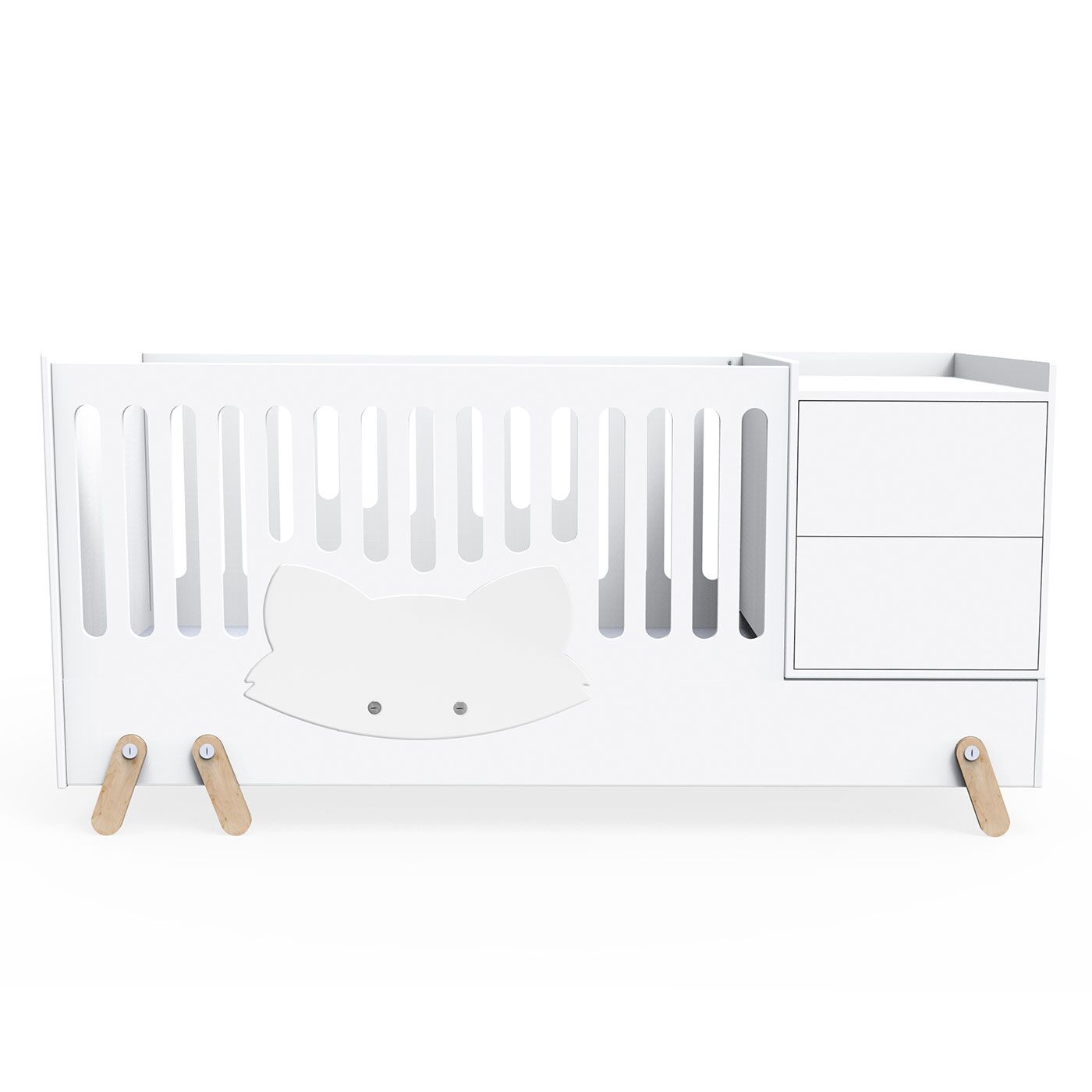 Fox E Lungo White Growing Baby Bed