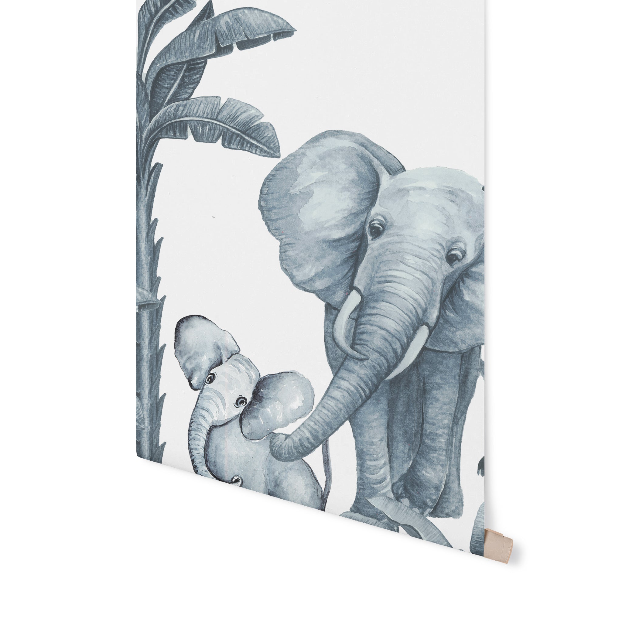 Monochorme Jungle Elephant Wallpaper