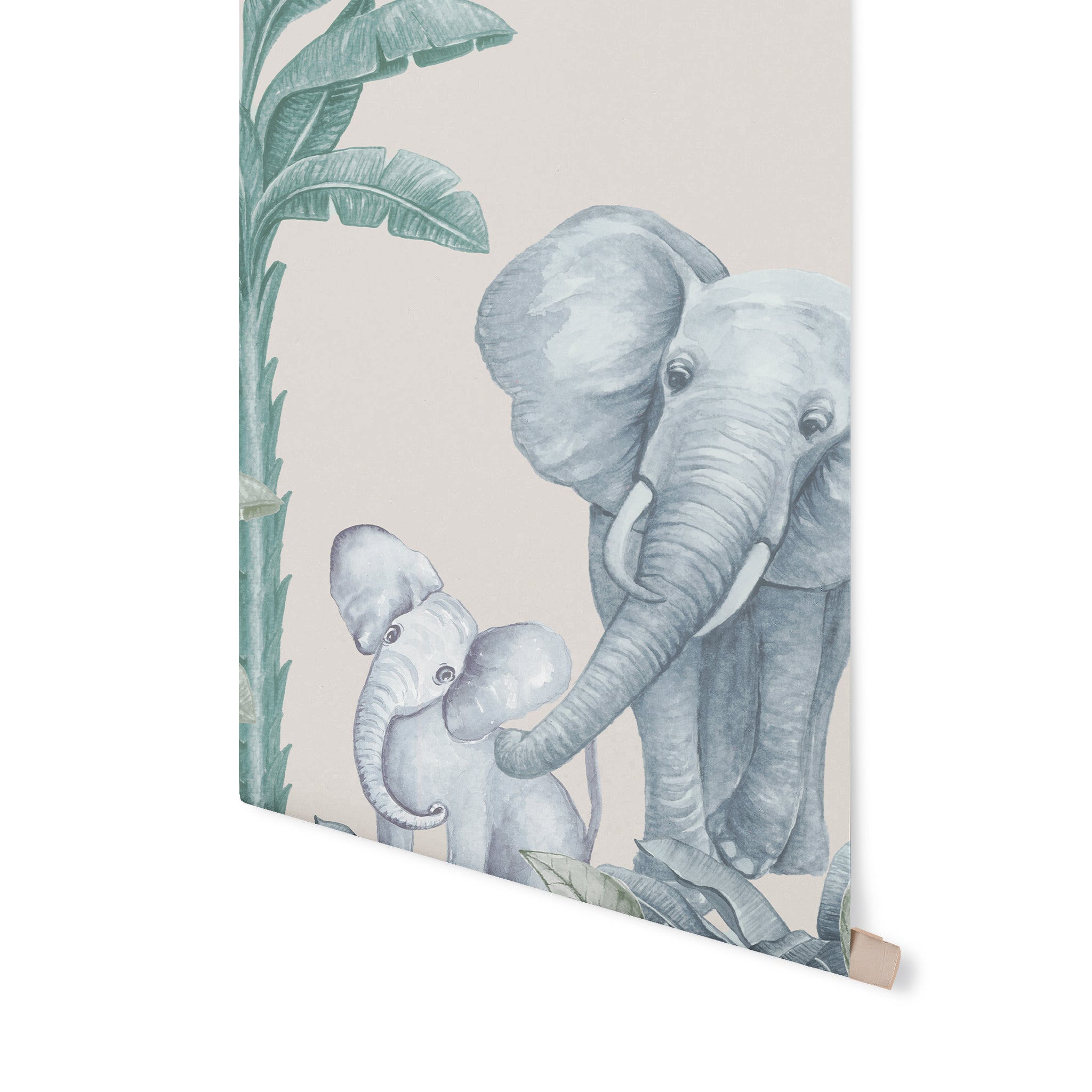 Monochorme Jungle Elephant Wallpaper