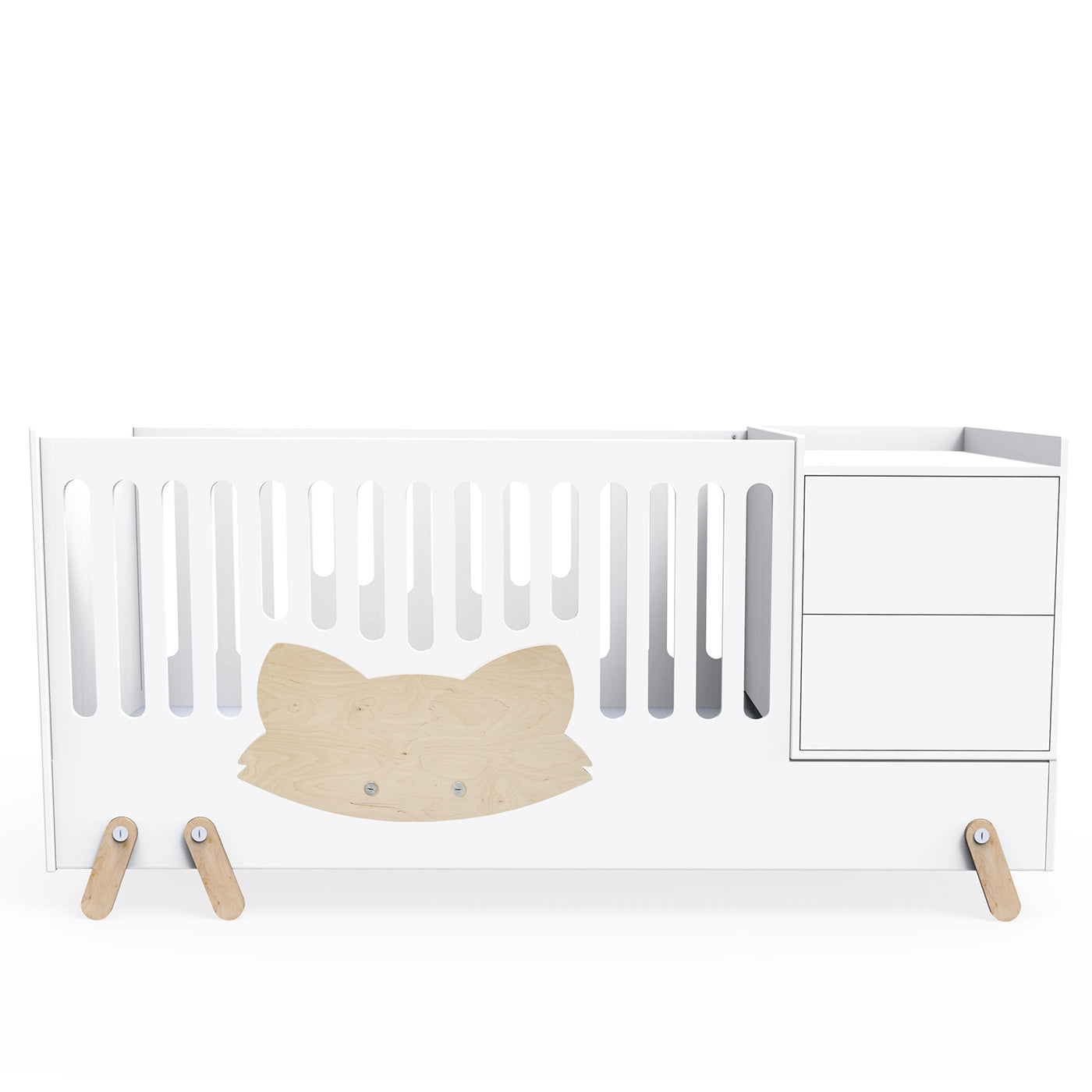 Fox E Lungo White Growing Baby Bed