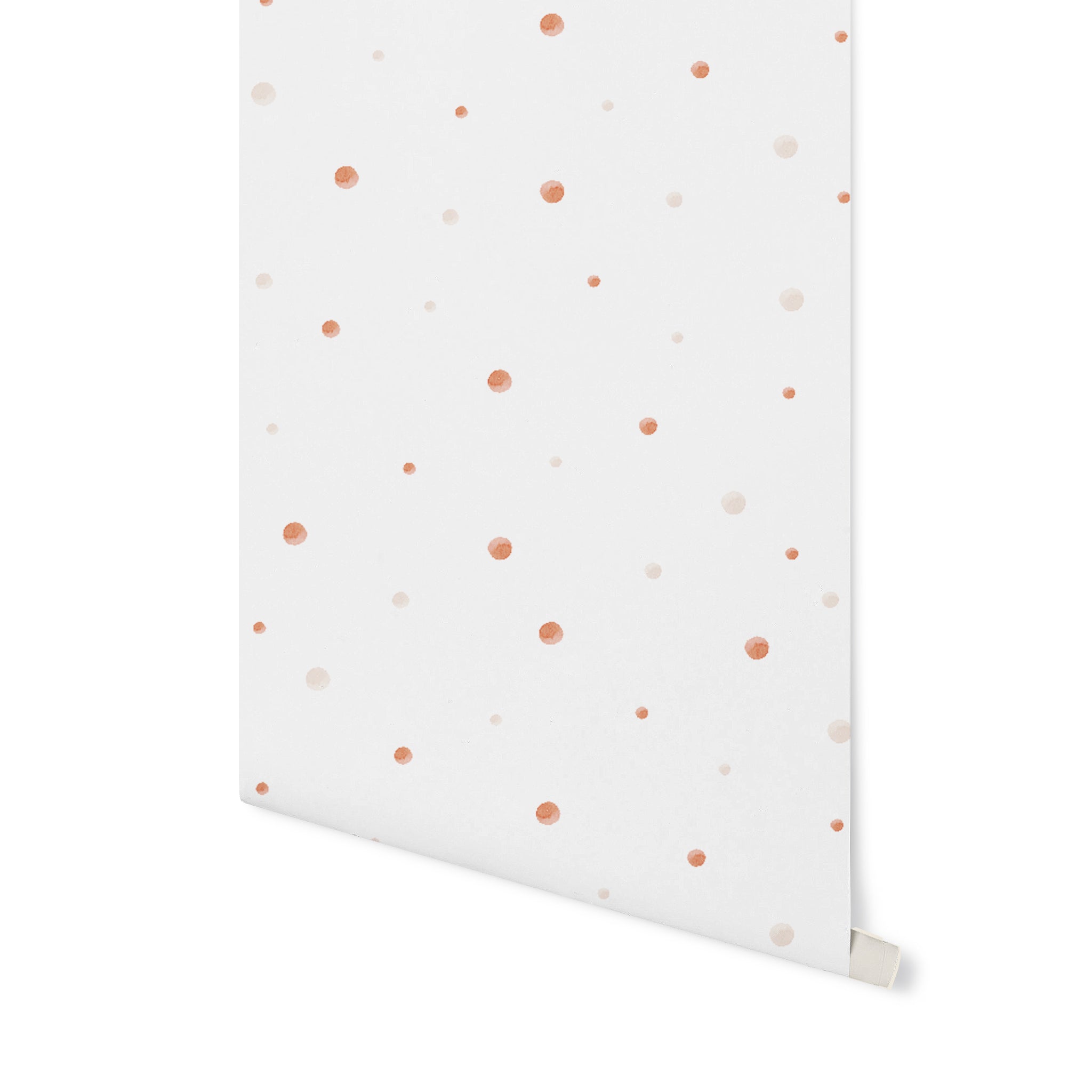 Watercolor Polka Dot Peach Wallpaper