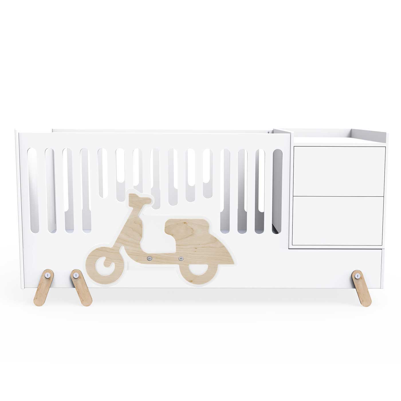 Fox E Lungo White Growing Baby Bed